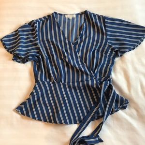 Wrap up striped shirt